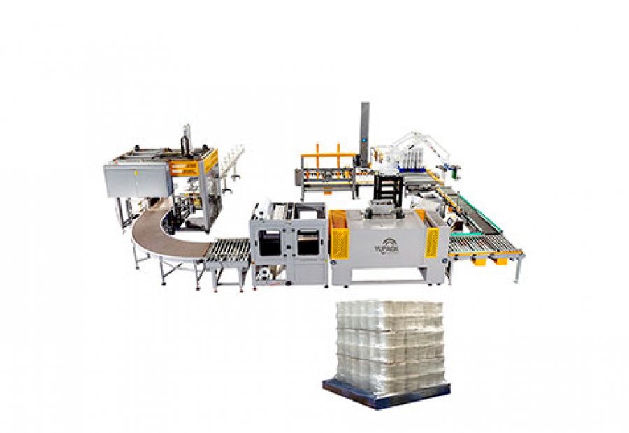 Barrel Packing, Shrinking, Palletizing, Winding Packaging Line